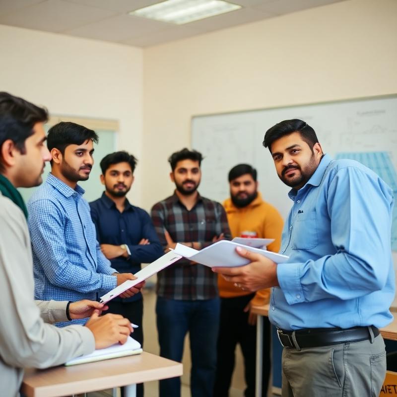 Instructor leading a vocational class